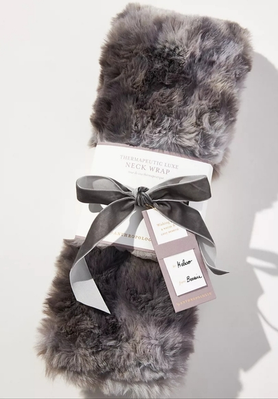 Anthropologie Luxe Dyed Faux Fur Neck Wrap - grey - Picture 2 of 9